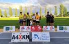 Podio de la clasificación general por clubes, con Grupompleo, GANA e Hiru Herri