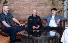 El grupo Celtas Cortos, durante la entrevista con motivo de la gira