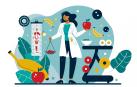 Ilustración de una nutricionista