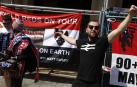 ficionados del Manchester United se divierten en los bares de Bilbao la víspera de la final de la Europa League