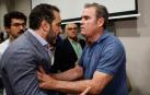 El empresario Víctor de Aldama, investigado en el caso Koldo, ha aparecido este miércoles durante la comparecencia ante la prensa de la militante del PSOE Leire Díez