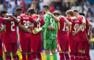 Jugadores del Liverpool, en el minuto de silencio por Diego Jota y su hermano André