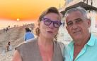 Maite Cadaval y Alberto Fernández, en la fotografía publicada en Instagram por Jorge Cadaval junto al texto de despedida de su cuñado