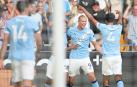 Erling Haaland celebra uno de sus goles