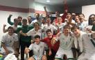 La plantilla celebra el sufrido triunfo copero en Soria /