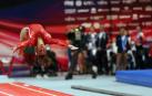 Segunda jornada del Campeonato del Mundo de Gimnasia de Trampolín en Pamplona.