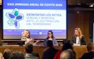 XXIII Jornada Anual de COVITE 2025 celebrada en Pamplona, un momento de la intervención de Consuelo Ordóñez en la mesa redonda 'Del ostracismo a la dignidad: las víctimas invisibles como ejemplo de paz y convivencia'