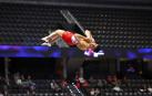 Tercera jornada del Campeonato del Mundo de Gimnasia de Trampolín en Pamplona.