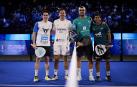 Jon Sanz, Paquito Navarro, Ale Galán y Fede Chingotto, antes de la semifinal