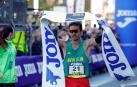 Raúl Celada, tras cruzar la línea de meta