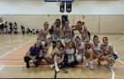 Las jugadoras del Osés Construcción celebran la victoria ante el Lima-Horta