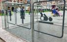 Carteles en el acceso de los baños de la Plaza del Castillo /