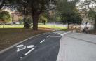 El carril bici entre la Misericordia y la Plaza de los Fueros