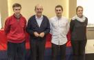 La primera comisión de control de Osasuna, de izquierda a derecha: Juan María Erice Oronoz, Joaquín Canalejo Larrainzar, Gorka Azpiroz Razkin y Natividad Díaz Lasa.