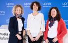 De izda. a dcha., Alicia Martínez, Amparo Lázaro y Ana Zabalza, nuevo equipo directivo de EDONA /
