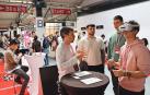Uno de los stands de emprendedores desplegado ayer en las instalaciones de Cein en Noáin /