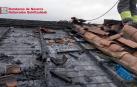 Parte del tejado que ha resultado afectada
