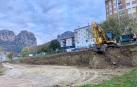 Detalle de las obras de adecuación de un punto limpio en Irurtzun.