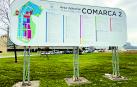 El cartel renovado del polígono Comarca 2 en el que aparecen todas las empresas.