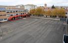 Imagen del patio del antiguo Colegio Lourdes de Tudela