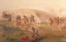Imagen de los combates en Oricáin, que forma parte del Álbum del Bloqueo que se conserva en el Archivo Genera