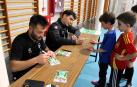 Fotos del arranque del programa "El Xota en tu escuela", con la visita al colegio San Ignacio Jesuítas de Pamplona /