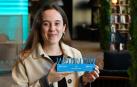 Irene Lacabe, con su premio