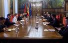 Un momento de la reunión de la presidenta María Chivite con la delegación de representantes de las empresas ChinaLink ESGT y Energy China