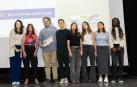El escritor madrileño Sergio del Molino Molina -tercero por la izda.-, durante la entrega del premio