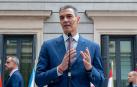 El presidente del Gobierno, Pedro Sánchez, durante el acto institucional por el Día de la Constitución, en el Congreso de los Diputados,