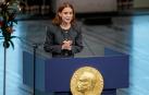 La hija de la opositora María Corina Machado recibe en su nombre en Oslo el Premio Nobel de la Paz
