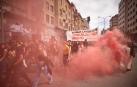 Manifestación en Pamplona por una huelga estudiantil que convocó Ikasle Abertzaleak en 2023. El sindicato ha pasado a denominarse Ikasle Antolakunde Sozialista
