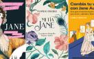 Portadas de algunos de los trabajos que se han editado con motivo del 250 aniversario del nacimiento de Jane Austen