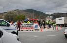 Concentración de ayer en la rotonda junto a Cinfa, en Olloki