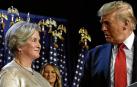 Susie Wiles y Donald Trump en un acto de campaña