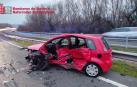 Uno de los coches implicados en la colisión