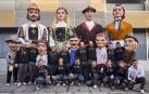 Sergio Goñi bailó junto a sus compañeros de la comparsa de Burlada por última vez.
