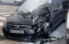 Estado en el que quedó el coche incendiado