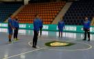 La selección española masculina de balonmano, en el pabellón Anaitasuna