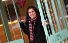 Anabel Eguíllor Cabreriza (Pamplona, 1975) acaba de ser elegida nueva decana del Colegio de Psicología de Navarra. En la imagen, posa en sus instalaciones, en el barrio de Mendebaldea.