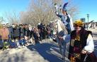 Llegada del Heraldo Real a Tudela por el puente del Ebro, seguido de los Reyes Magos