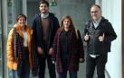 De izda a dcha:Isabel Soto, Carlos Ukar, Laura Barcos y Ander Domblás, en el Parlamento de Navarra.