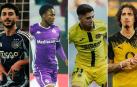 De izda. a dcha., Raúl Moro, Christian Kouamé, Illias Akhomach y Fabio Silva