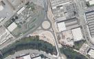 Nuevo puente de acceso al polígono de Landaben desde Barañáin, ya visible en la actualización de la ortofotografía de 2025