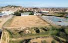 Imagen aérea de los terrenos de Cascante donde se construirá el futuro Instituto de Educación Secundaria Obligatoria del Valle del Ebro