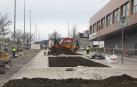 Los operarios trabajan en la zona
