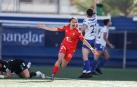 Nora de Torres, jugadora de Osasuna, celebra el 0-1 en el minuto 91