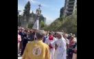 Acto de despedida del Ángel de Aralar en Pamplona