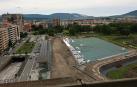 Imagen de ayer de la situación de las obras de impermeabilización en la pradera de la Ciudadela