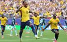 Gonzalo Plata, de Ecuador, celebra su gol